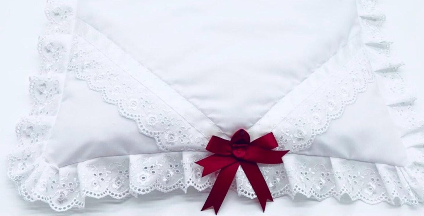 Arabella ! Doll's Pram quilt set Will fit Silver Cross coach built doll's pram, perfect gift,