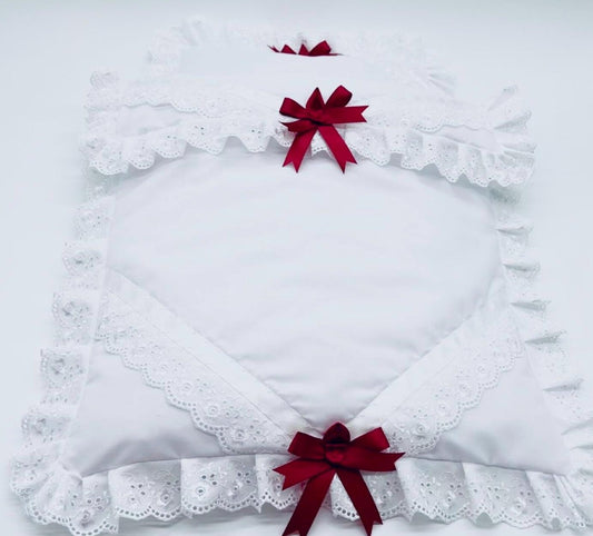 Arabella !  Doll's Pram quilt set  Will fit Silver Cross coach built doll's pram, perfect gift,